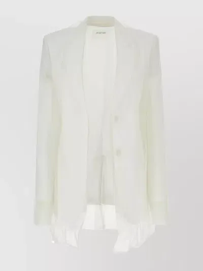 Sportmax Acacia1234 Blazer Silk Long Sleeves In White