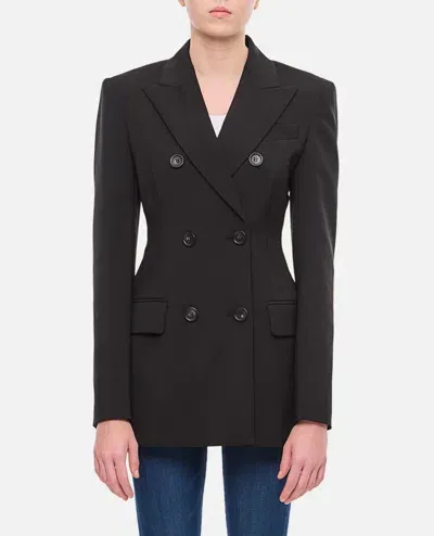 Sportmax Adamo Double Breasted Blazer In Black