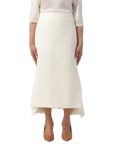 Sportmax Adelfi High Waist Midi Skirt In White