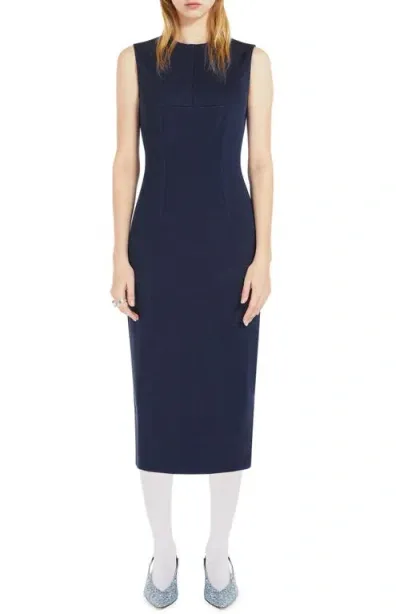 Sportmax Adine Sleeveless Jersey Dress In Midnight Blue