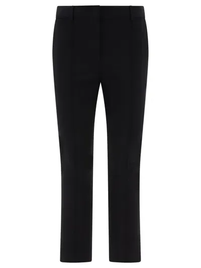 Sportmax "asiago" Stretch Cotton Trousers In Black