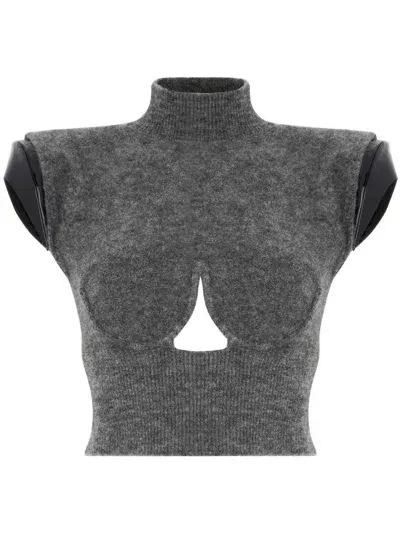 Sportmax Azulene Sweater In Wool In Grey