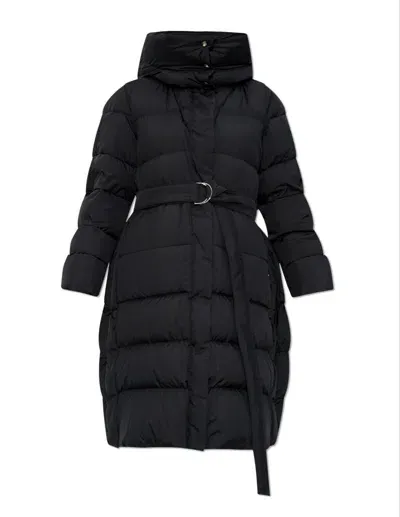 Sportmax Belted High Neck Jacket In Schwarz