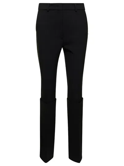 Sportmax Layered Tapered-leg Trousers In Black