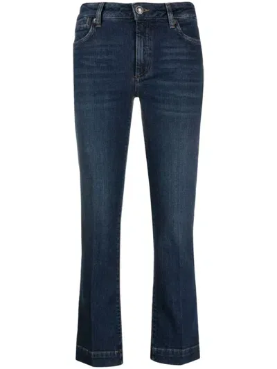 Sportmax Flared Cropped Jeans In Blue