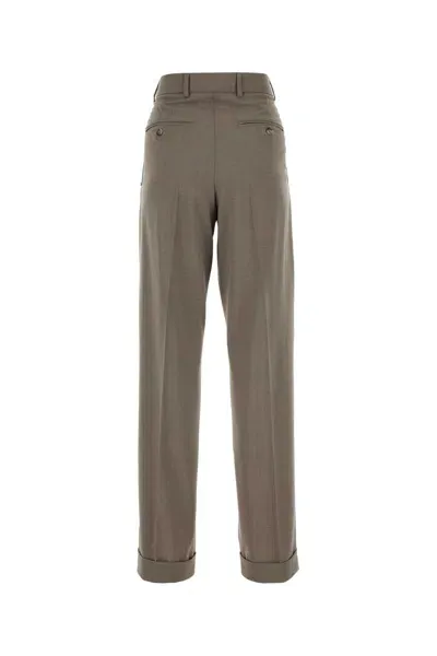 Sportmax Cappuccino Wool Ferito Pant In Beige