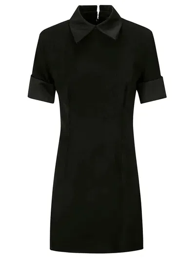 Sportmax Cipro Straight Hem Mini Shirt Dress In Black