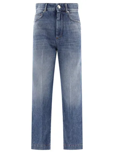 Sportmax Conio Straight Leg Cropped Jeans In Blue