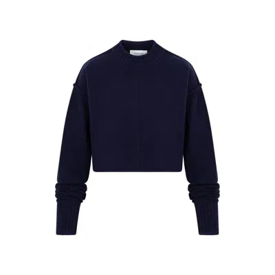 Sportmax Crewneck Long-sleeved Jumper In Blu