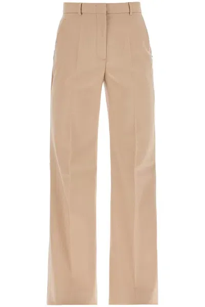 Sportmax Flared Wool Stretch Pants In Beige