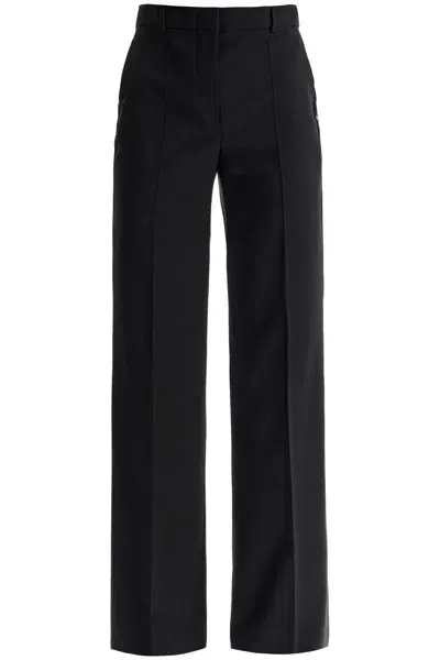 Sportmax Flared Wool Stretch Pants In Black