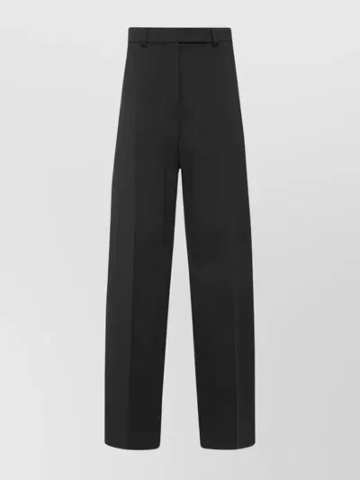 Sportmax Ampezzo Wool Wide Pants In Black