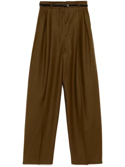 Sportmax Kiens Trousers In Brown