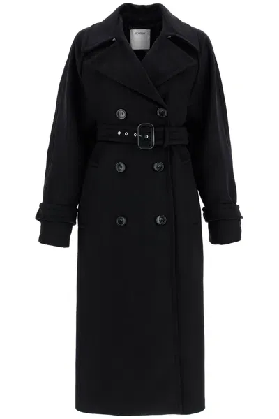 Sportmax 'leandro' Long Coat In Pure In Black