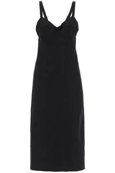 Sportmax Cotton Magma Dress In Black