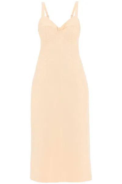 Sportmax Magma Bustier Dress In Neutro