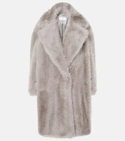 Sportmax Manico Faux Fur Jacket In Grey