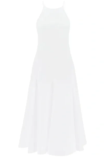 Sportmax Poplin Maxi Dress In White