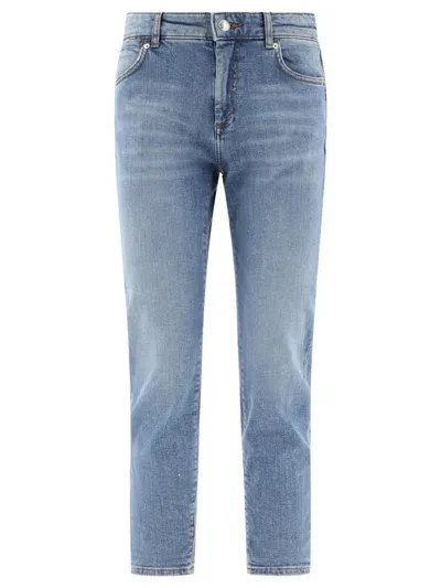 Sportmax Navata Logo Patch Jeans In Blue