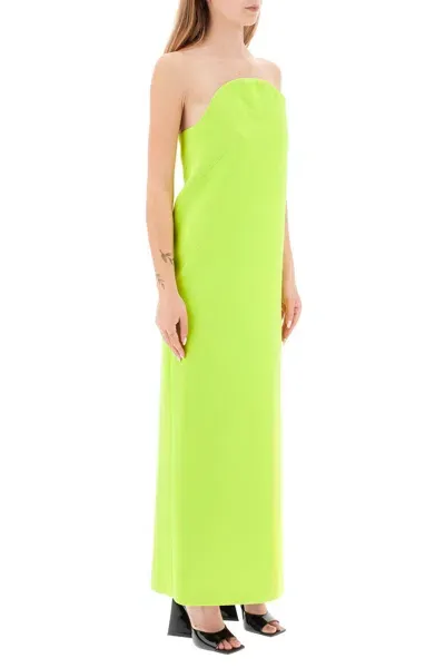 Sportmax Long Stretch Dress In Green