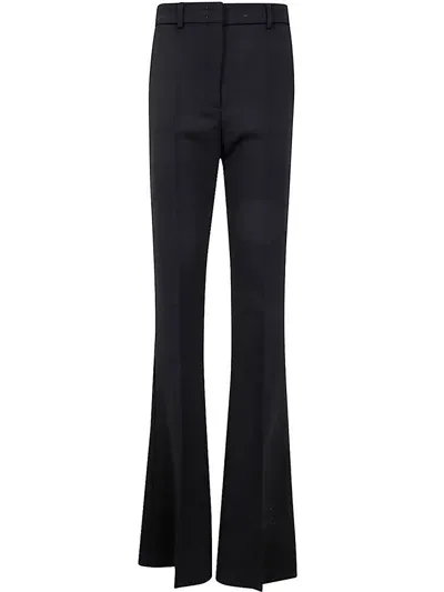 Sportmax Pleat Detailed Flared Pants In Black