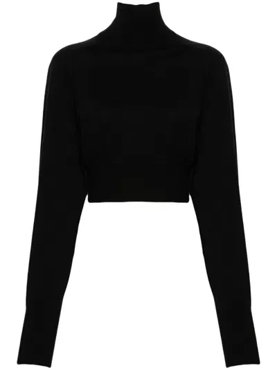 Sportmax Pre Wool Turtle Neck Sweater In Black