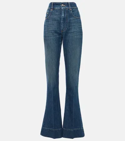 Sportmax Robinia High-rise Flared Jeans In Blue