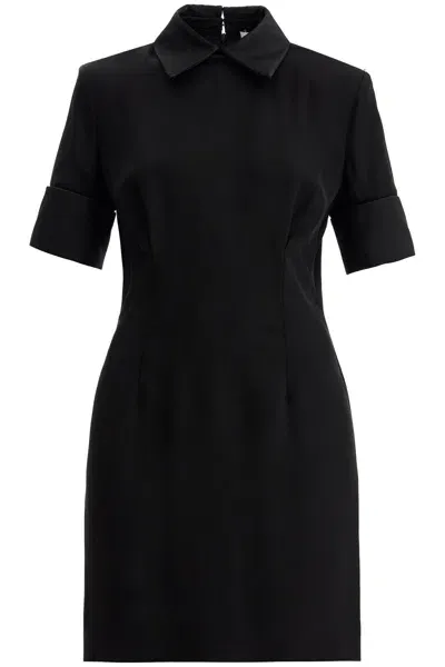 Sportmax Short-sleeved Mini Dress In Black