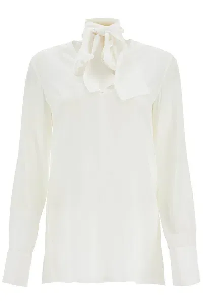 Sportmax Silk Crepe De Chine Blouse 'ell In White