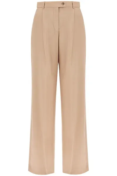 Sportmax Stretch Wool Sailing Pants In Beige