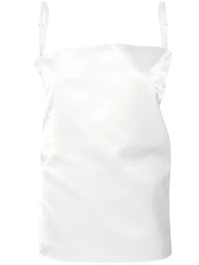 Sportmax Adda1234 Layered Bustier Top In White