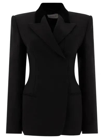 Sportmax Tailored Blazer In Technical Wool In Black