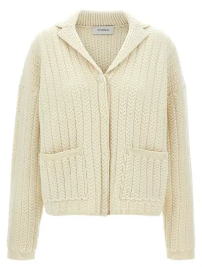 Sportmax Tubinga Cardigan In Ivory