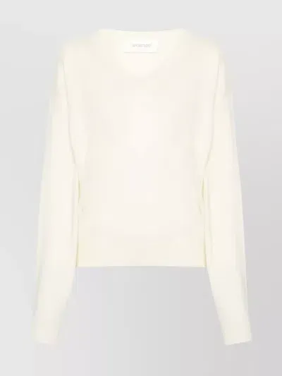 Sportmax Etruria V-neck Jumper In White