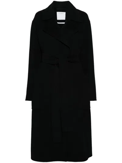 Sportmax Veleno Belted Coat In Black