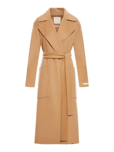 Sportmax Veleno Coat In Nude & Neutrals