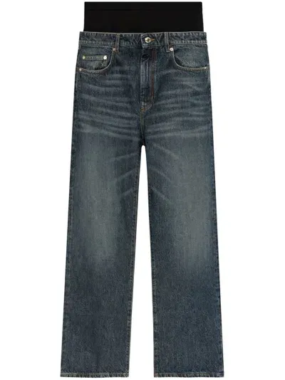 Sportmax Whiskered Boyfriend Jeans In Blue