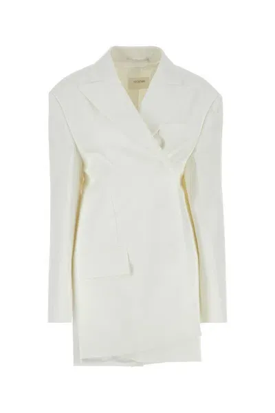 Sportmax White Cotton Achille Blazer