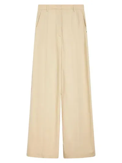 Sportmax Gebe Straight-leg Trousers In Sand