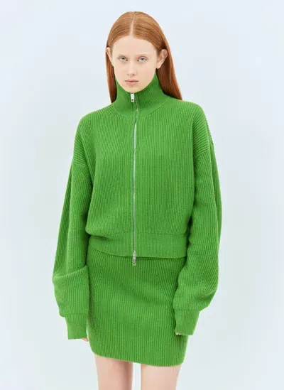 Sportmax Wool-and-cashmere-blend Cardigan In Green