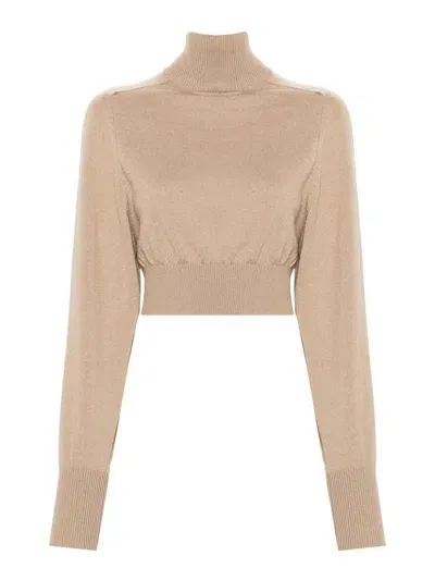 Sportmax Wool Turtle-neck Sweater In Neutrals