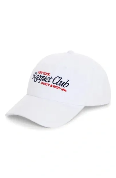 Sporty And Rich Sporty & Rich 1994 Racquet Club Embroidered Baseball Cap In White