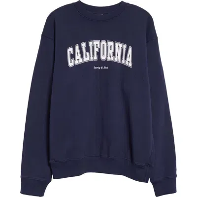 Sporty And Rich California Sweatshirt In Blue