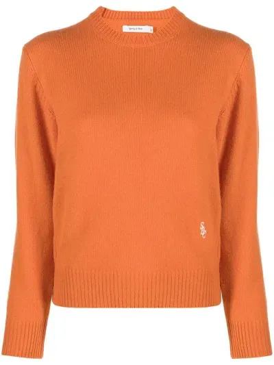 Sporty And Rich Crew-neck Jumper In Orange