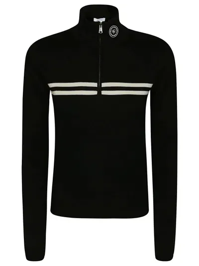 Sporty And Rich Sporty&rich Felpa Zip In Nero