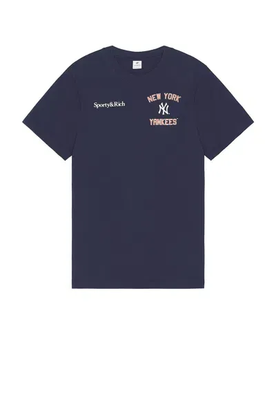 Sporty And Rich Home Run T-shirt In Navy