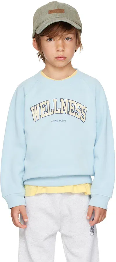 Sporty And Rich Kids Blue 'wellness' Ivy Sweatshirt In 317 China Blue