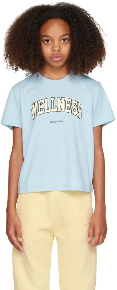 Sporty And Rich Kids Blue 'wellness' Ivy T-shirt In 317 China Blue