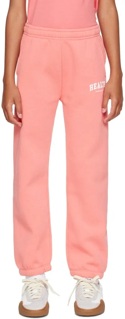 Sporty And Rich Kids Pink 'health' Ivy Sweatpants In 6 Bubble Gum