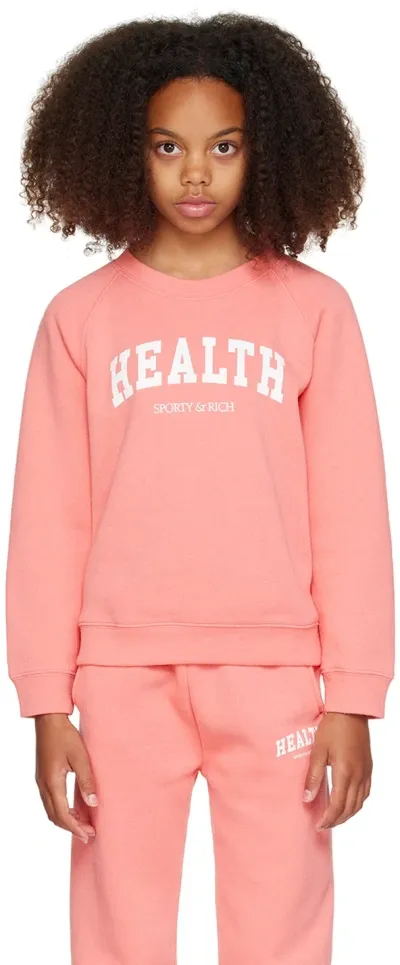 Sporty And Rich Kids Pink 'health' Ivy Sweatshirt In 6 Bubble Gum